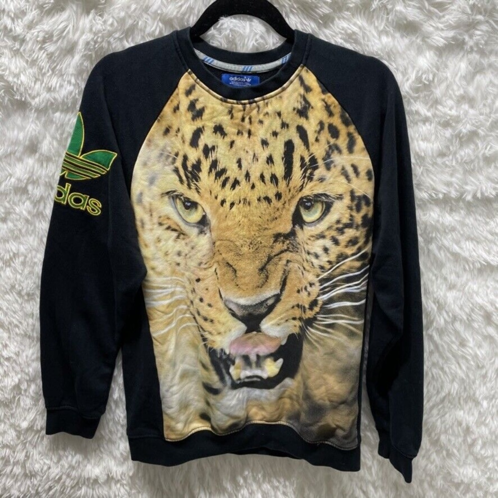 Adidas Originals Jaguar Crewneck Soft 100% French Terry Cotton Sz M